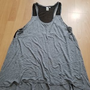 14th & Union | Loose Tank Top with Sheer Panels